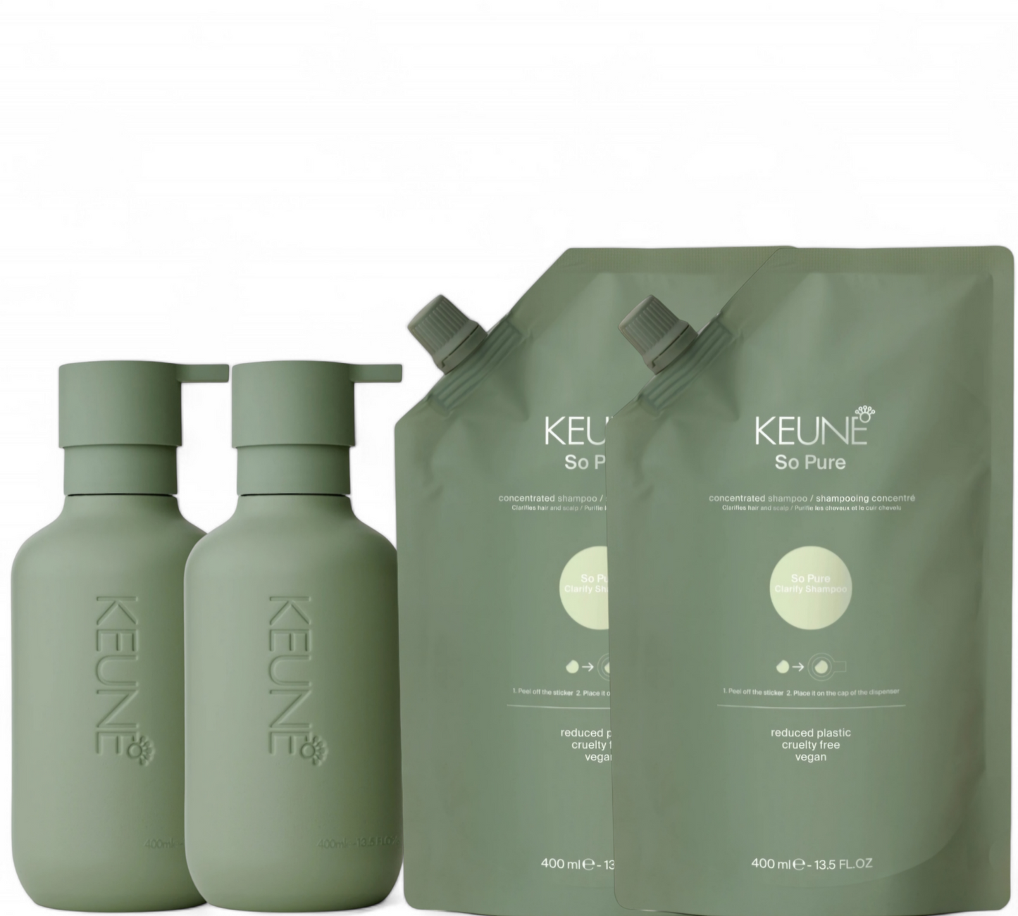 Keune - Brand of the month tilbud - 400 ml shampoo So Pure + 400 ml balsam So Pure (Gratis 2 flasker)