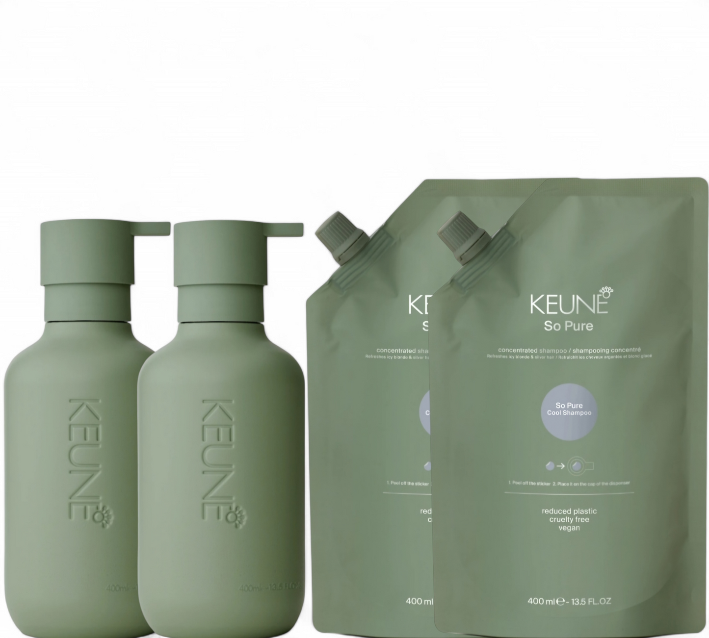 Keune - Brand of the month tilbud - 400 ml shampoo So Pure + 400 ml balsam So Pure (Gratis 2 flasker)